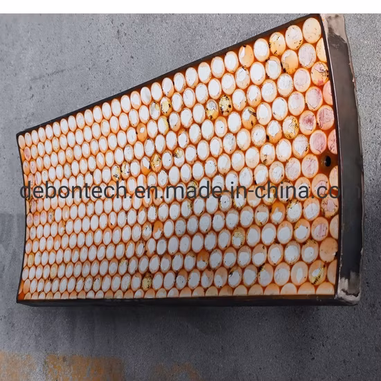 Almofadas de desgaste de cerâmica com suporte de borracha de cerâmica composta